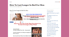 Desktop Screenshot of howtolastlongerinbed4men.com