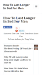 Mobile Screenshot of howtolastlongerinbed4men.com