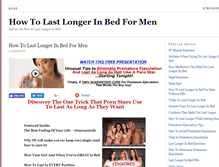Tablet Screenshot of howtolastlongerinbed4men.com
